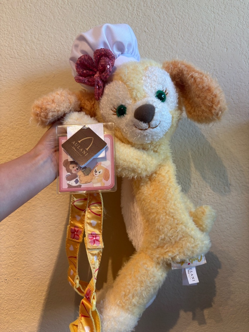 Disney Aulani Cookie Ann Friends Of Duffy Plush Shoulder Crossbody Backpack NWT